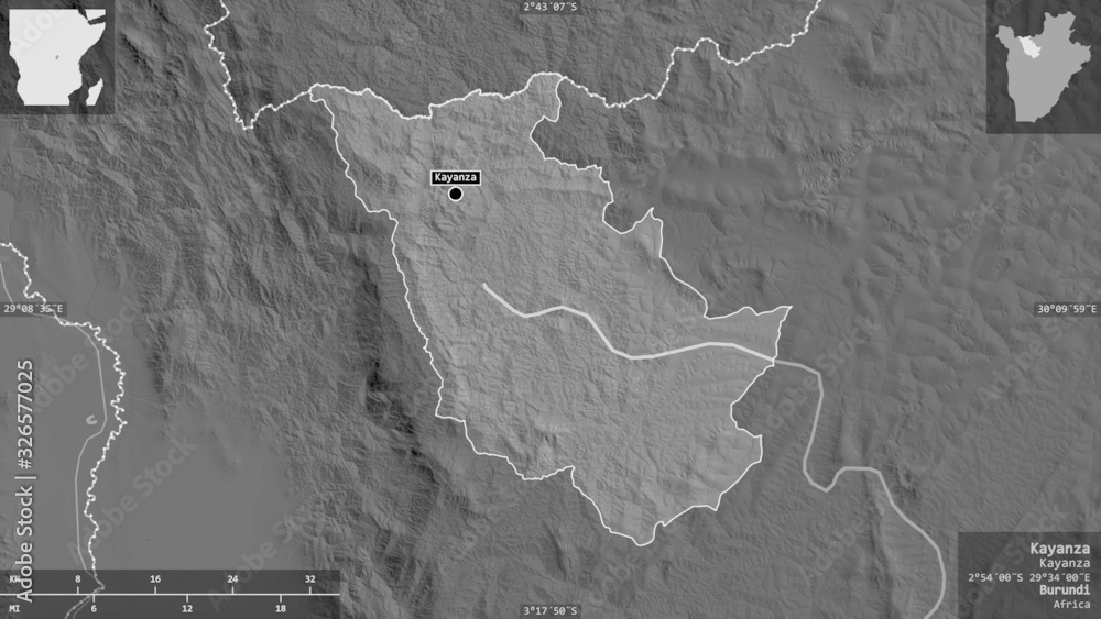 Kayanza, Burundi - composition. Grayscale Kayanza, Burundi - composition. Grayscale