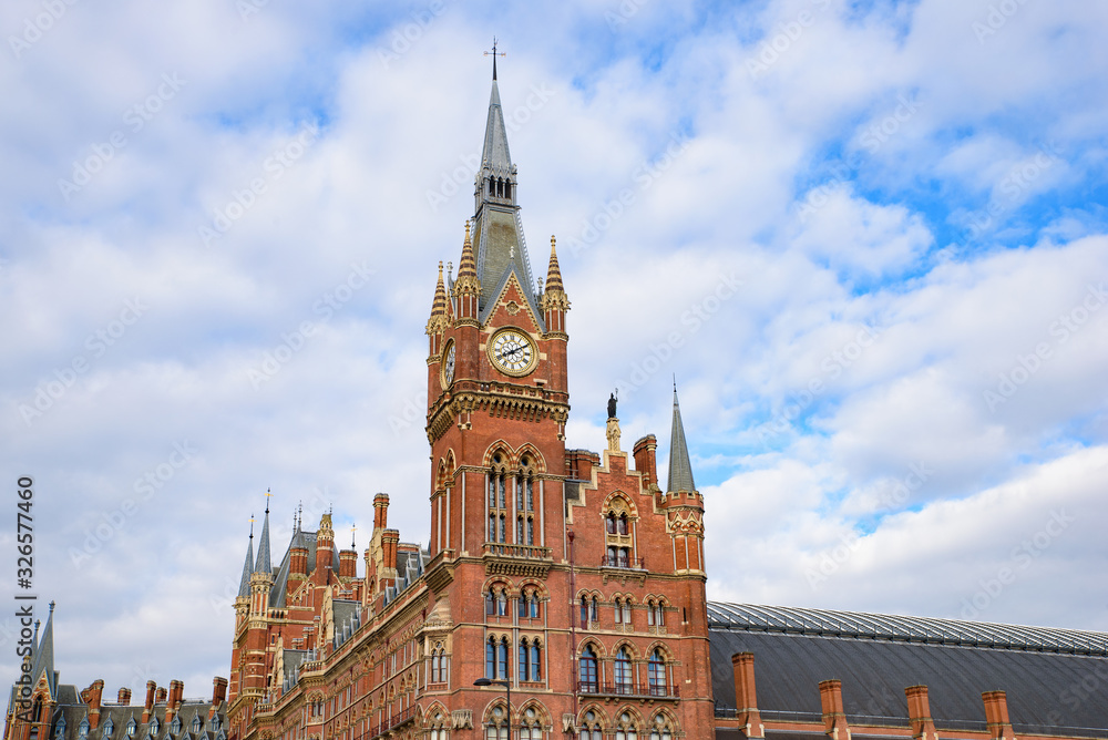 St Pancras railway station in London, United Kingdom St Pancras railway station in London, United Kingdom