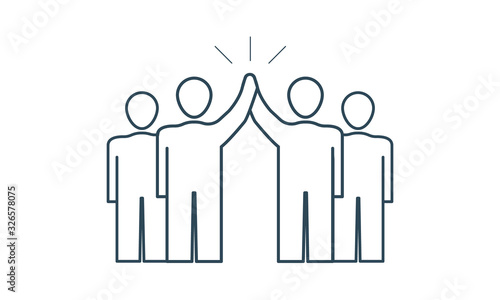 Work relationship icon for professional and corporate connections