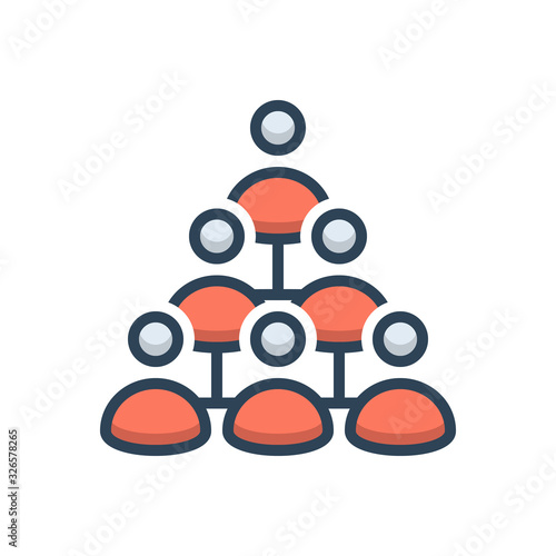Color illustration icon for MLM