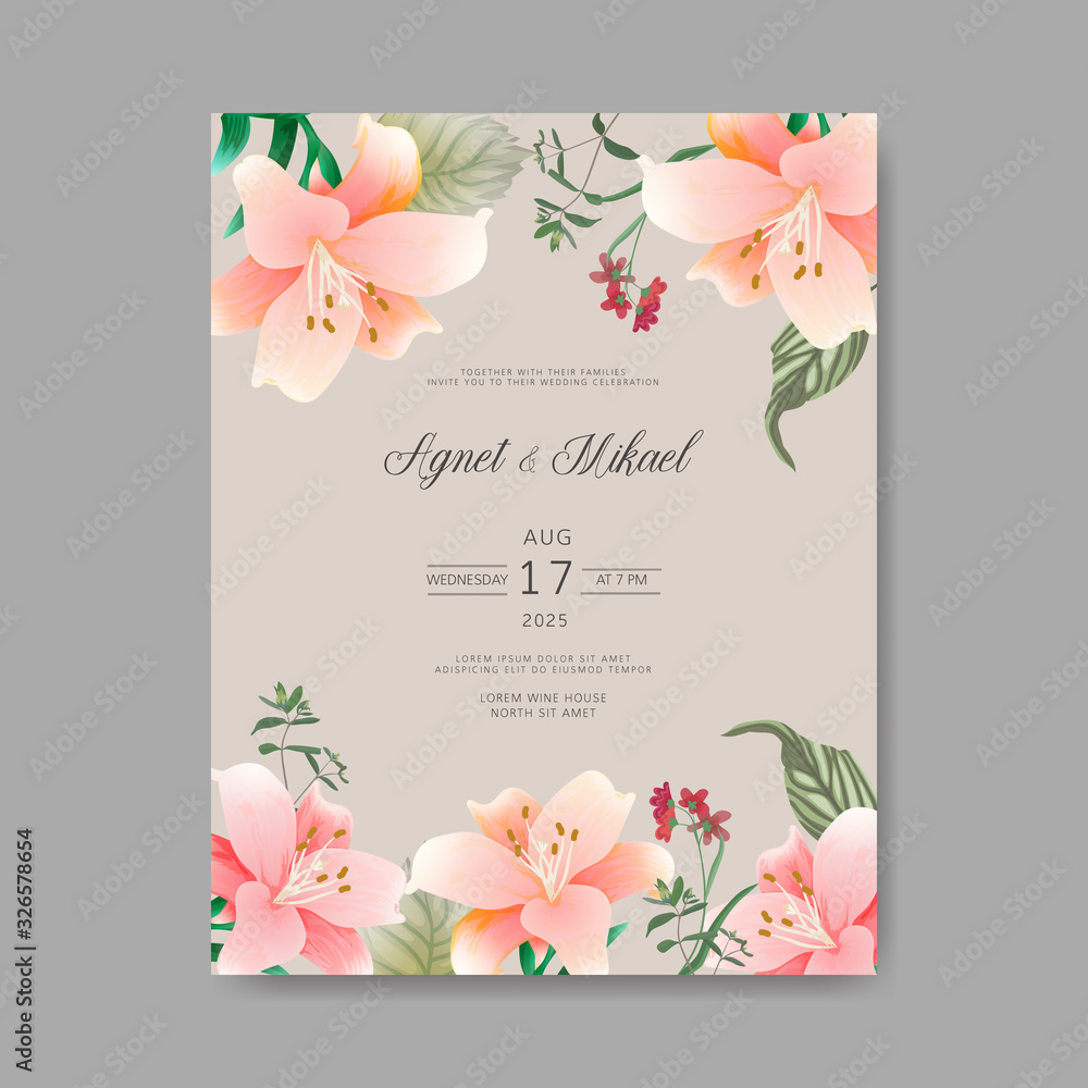 beautiful greenery wedding invitation templates