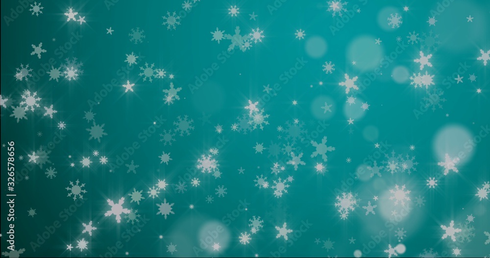 Christmas background with snowflakes - falling snow on a blue background 3D rendering 3D illustration Christmas background with snowflakes - falling snow on a blue background 3D rendering 3D illustration