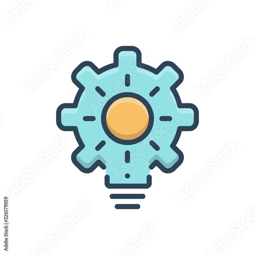 Fotografie Color illustration icon for proactive