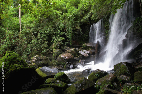 Forest Stream and Waterfall  Phu Hin Rong Kla National Park  Nakhon Thai District  Phitsanulok Province Thailand