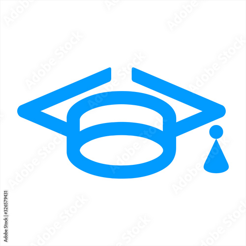 Graduation education programming code student hat IT vector isolated logo