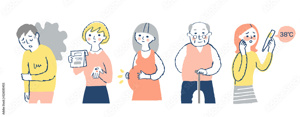 感染リスクの高い人 Stock イラスト Adobe Stock