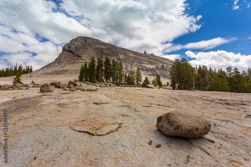 View of Mount Lambert Dome in the Sierra Nevada, California, USA.