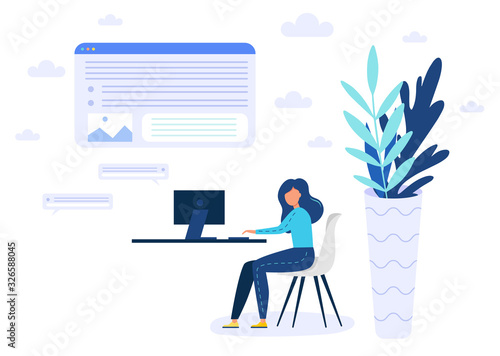 Web development, working on website, concept of programming and design.