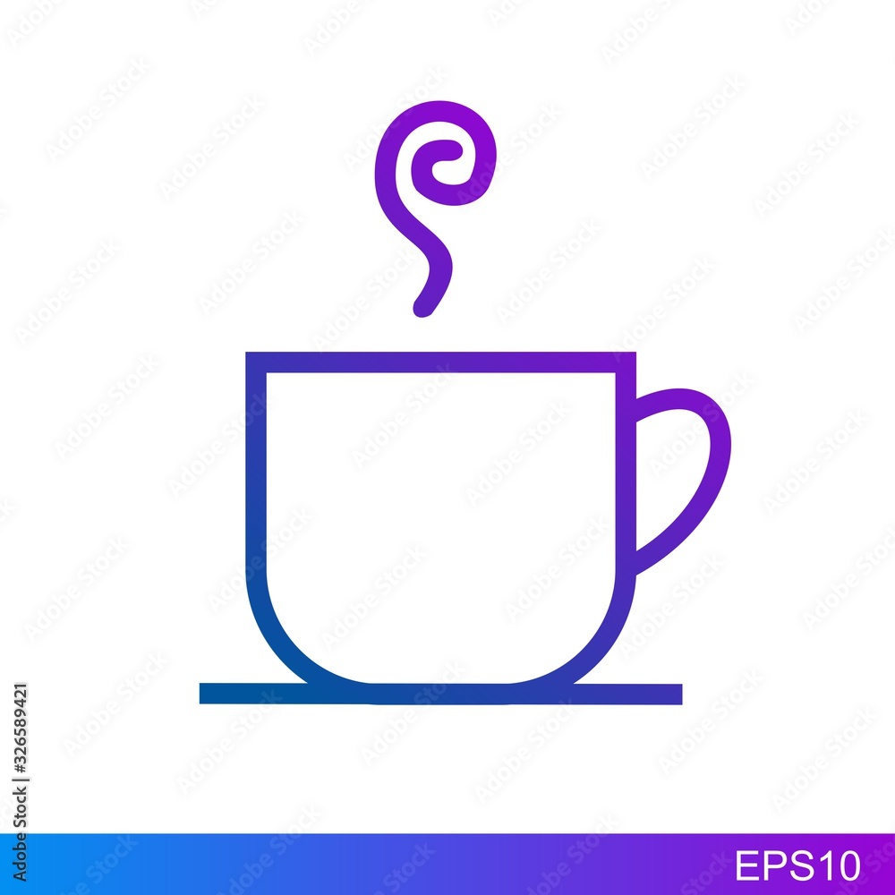 Coffee cup icon. Vector illustration on white background Coffee cup icon. Vector illustration on white background