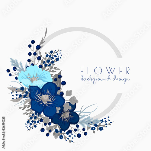 Fototapeta Floral background flower border