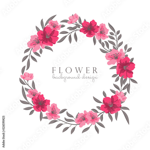  Floral background flower border