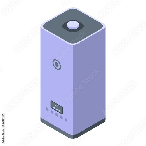 Humidifier icon. Isometric of humidifier vector icon for web design isolated on white background