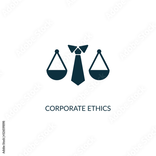 Corporate ethics. Simple vector icon isolated on white background.