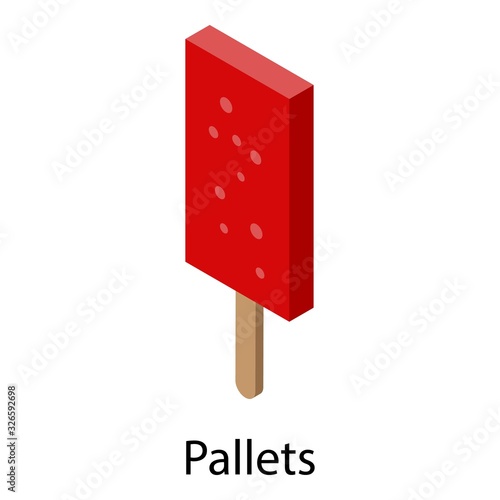 Pallets icon. Isometric of pallets vector icon for web design isolated on white background photo