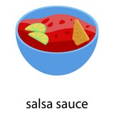 Salsa sauce icon. Isometric of salsa sauce vector icon for web design isolated on white background