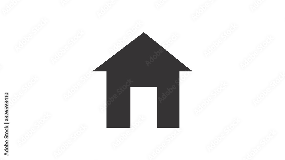 Blue Map pointer with house icon isolated Blue Map pointer with house icon isolated
