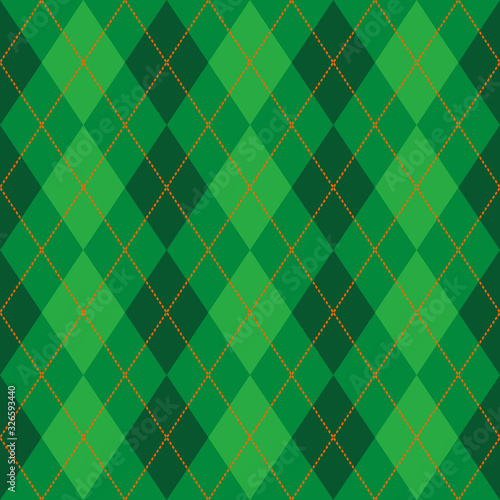 green argyle seamless vector pattern