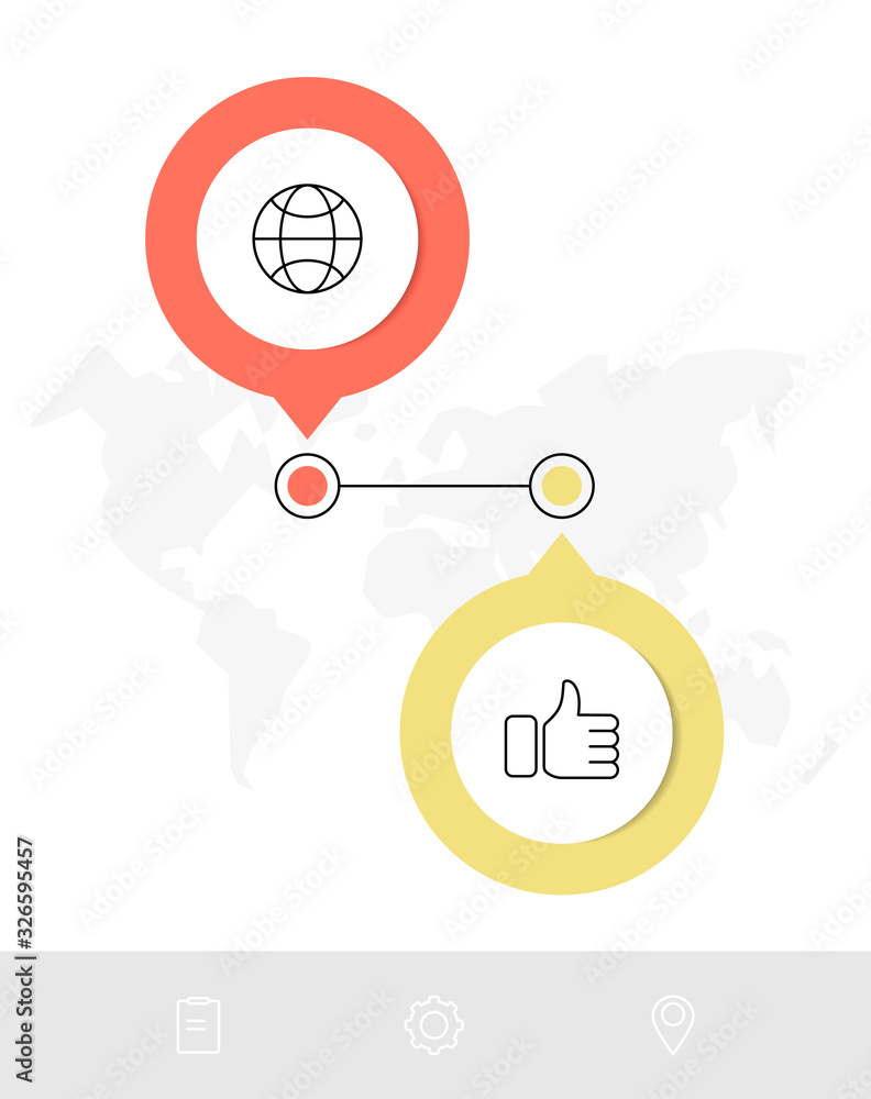 Vector template circle infographics. Business concept with 2 options and parts. Two steps for diagrams, flowchart, timeline. Path step by step Vector template circle infographics. Business concept with 2 options and parts. Two steps for diagrams, flowchart, timeline. Path step by step