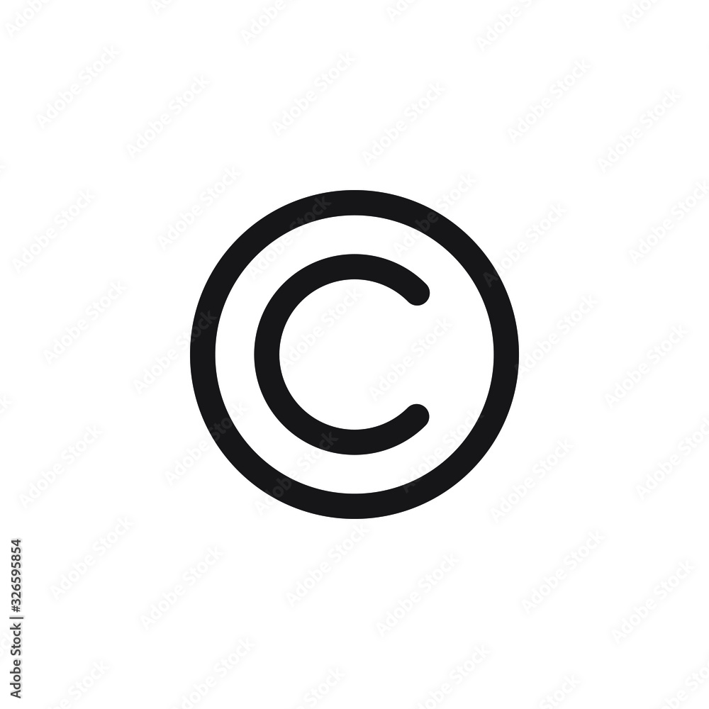 Copyright icon design isolated on white background. vector illustration Copyright icon design isolated on white background. vector illustration