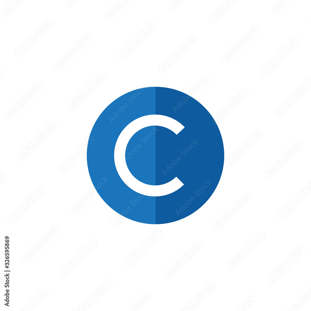 Copyright icon design isolated on white background. vector illustration Copyright icon design isolated on white background. vector illustration