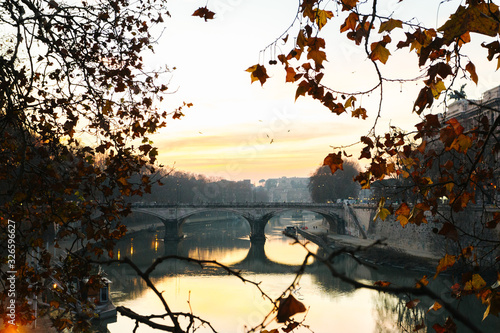 Photography River Tiber in Rome, Italy