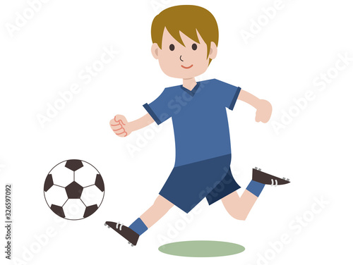 サッカー　走る　選手