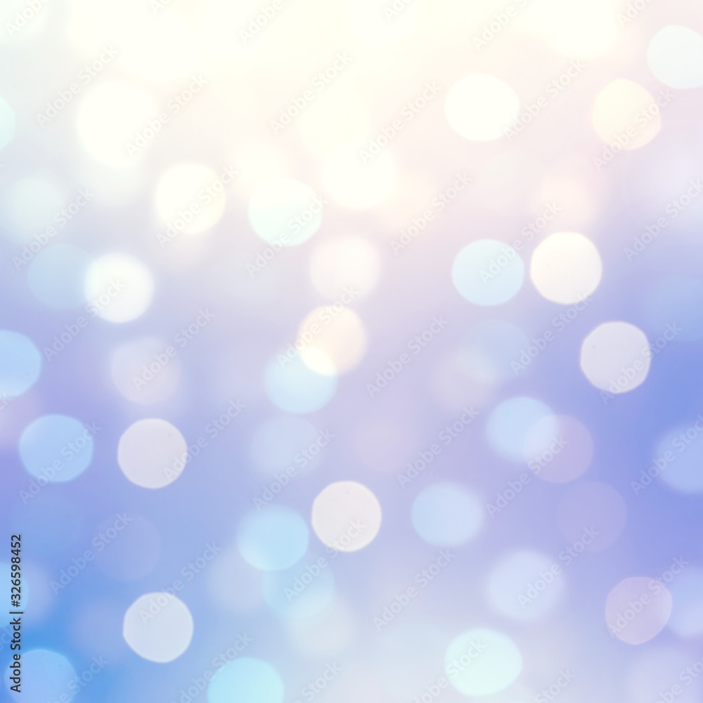 Bokeh blue holiday blurred background abstract. Shiny clear texture.