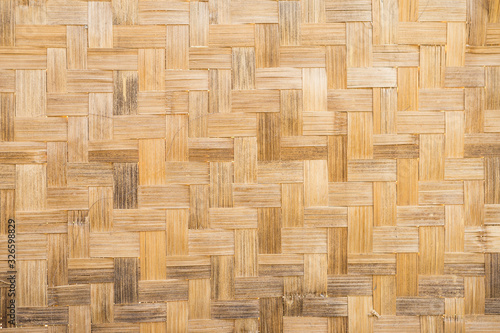 Bamboo wood pattern background, old wood texture backgorund, outdoor day light, handmade wall