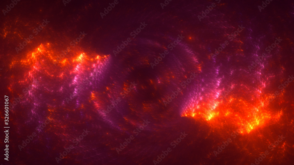 3D rendering abstract red fractal light background 3D rendering abstract red fractal light background
