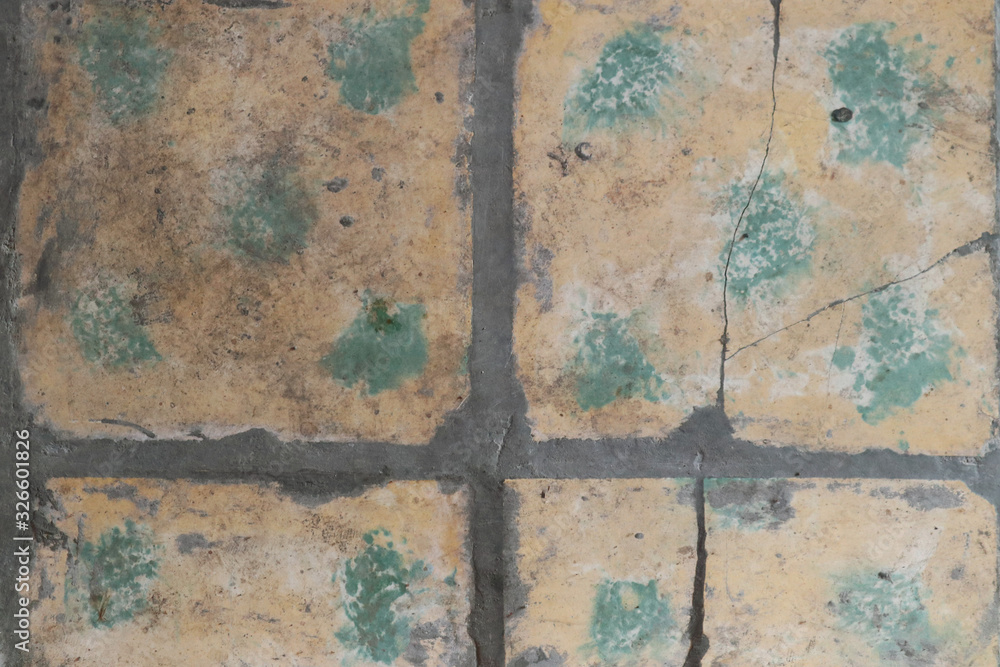 Tegel koentji or kunci (javanese traditional tile) as floor material