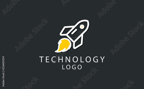 rocket logo icon vector template