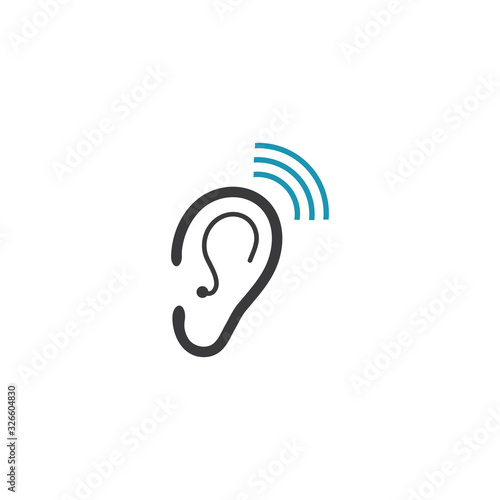Hearing Logo Template vector icon