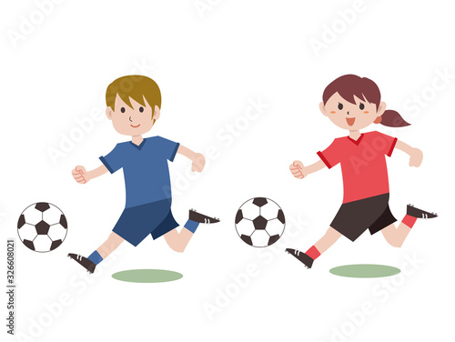 サッカー　走る　選手