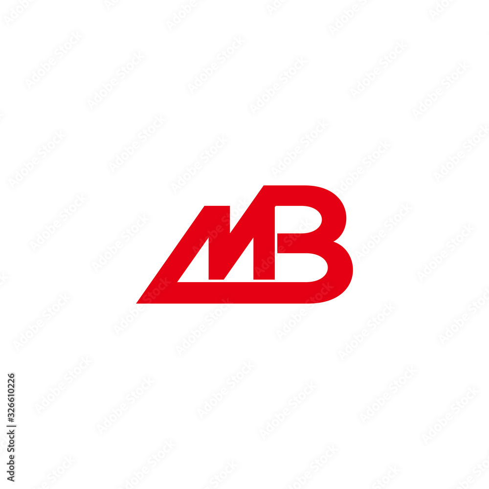 letter mb linked geometric line simple design symbol logo vector letter mb linked geometric line simple design symbol logo vector