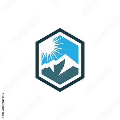 Mountain logo vector icon