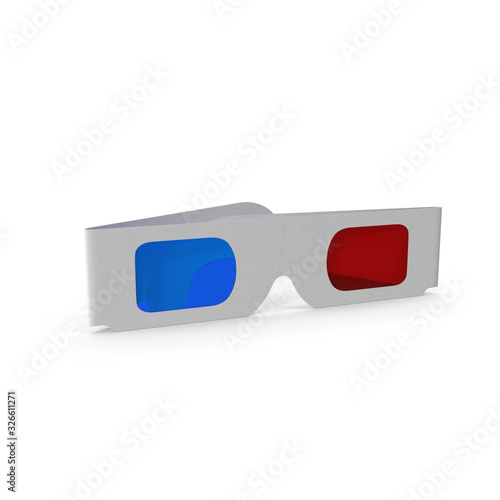 3d Glasses 3d render isolated on white background 