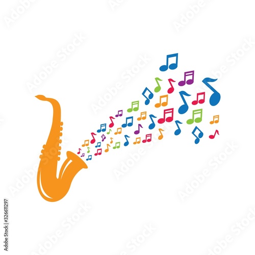 Music jazz logo icon