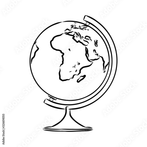 globe isolated on white background