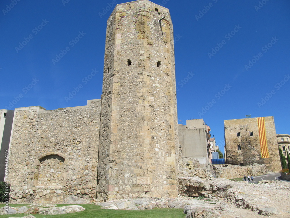 Tarragona, Spain. View of tower part of the Roman Circus of Tarraco Circo romano de Tarraco Tarragona, Spain. View of tower part of the Roman Circus of Tarraco Circo romano de Tarraco