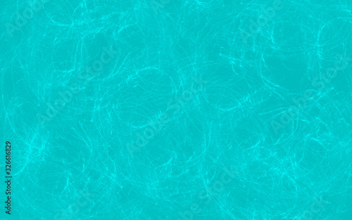 Turquoise background with marble texture with scratches and scuffs.