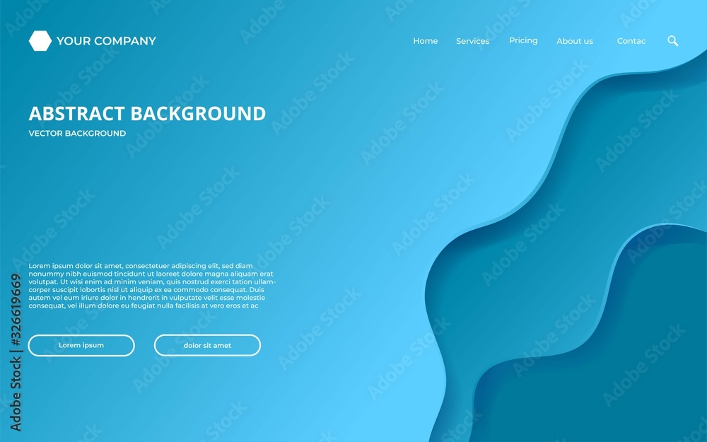 modern blue abstract landing page background