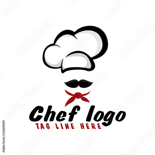 chef logo design vector template