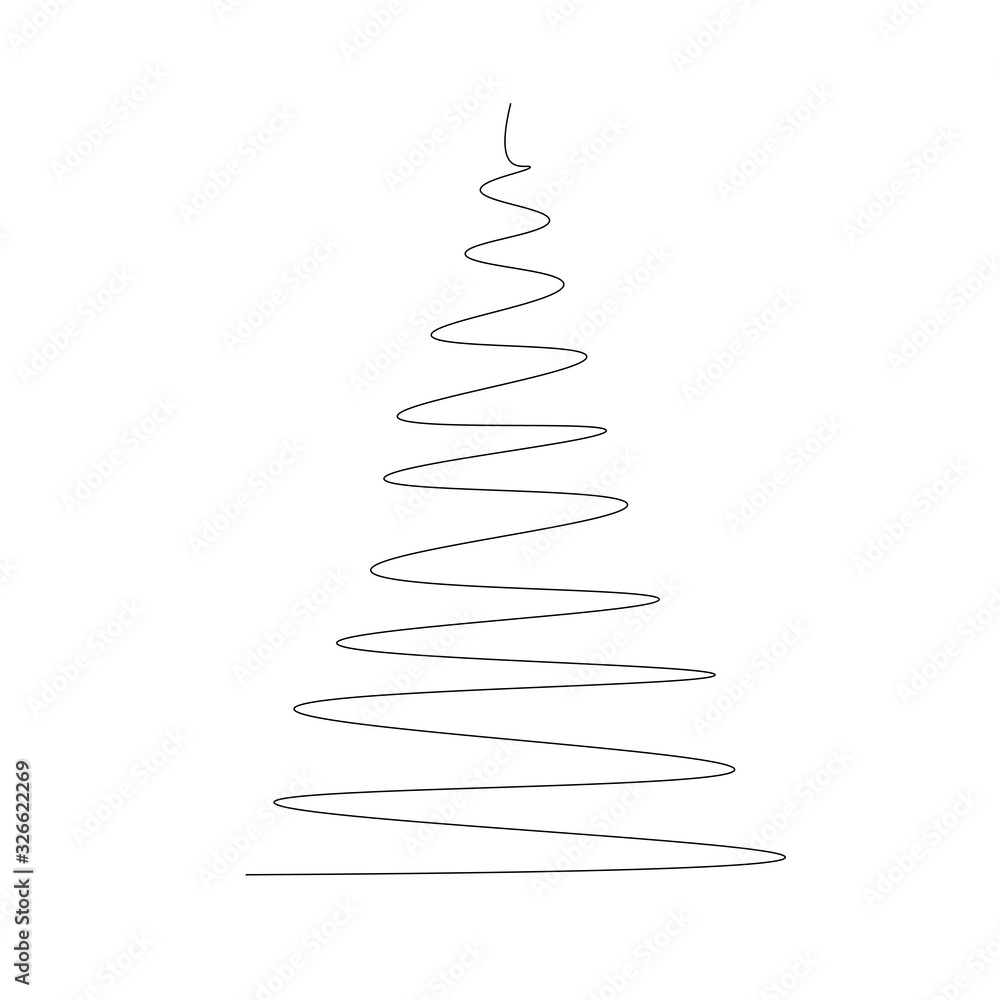 Christmas decoration element tree vector illustration