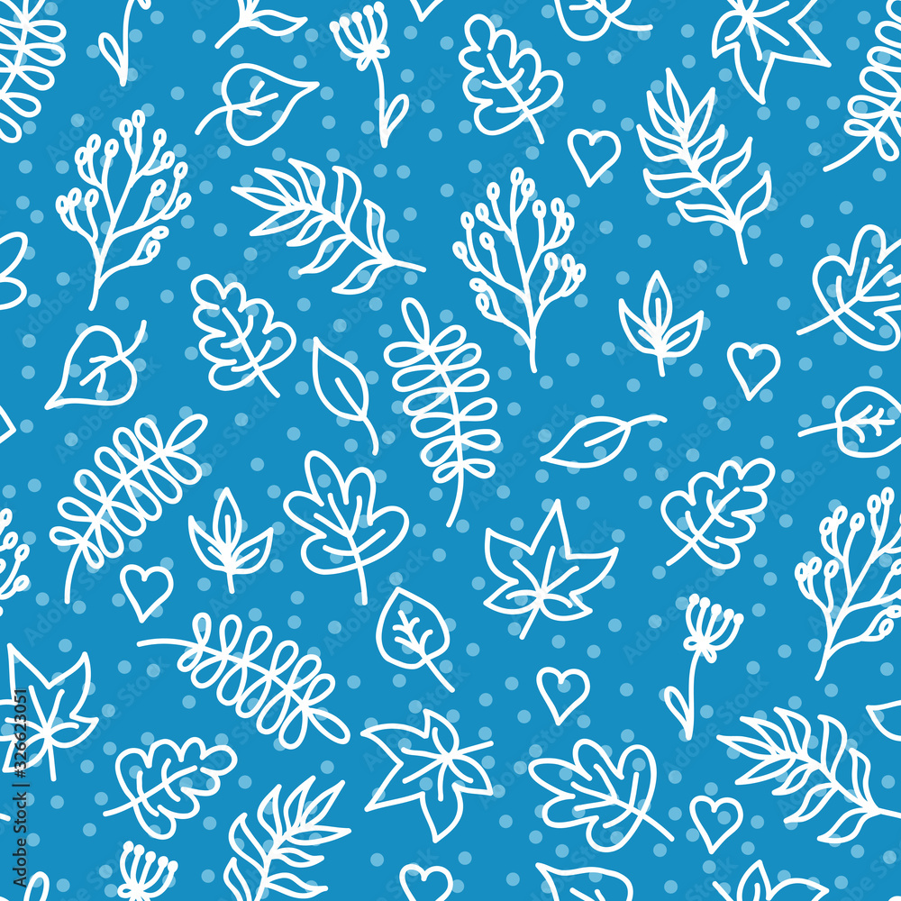 Seamless pattern with leaves Seamless pattern with leaves