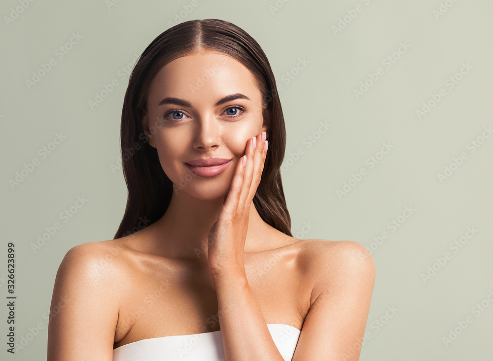 Natural beauty woman cace healthy skin care portrait Natural beauty woman cace healthy skin care portrait