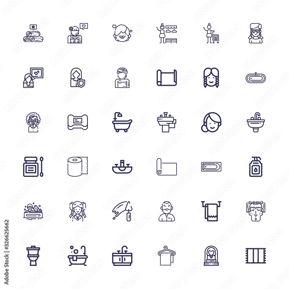 Editable 36 toilet icons for web and mobile Editable 36 toilet icons for web and mobile