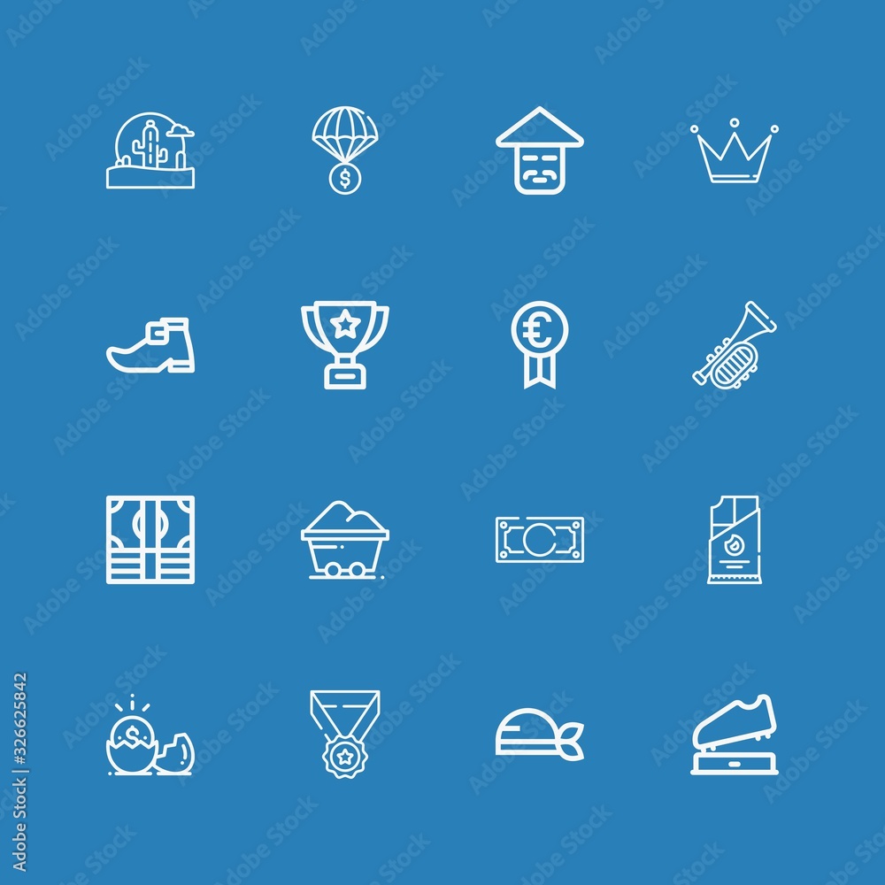 Editable 16 gold icons for web and mobile Editable 16 gold icons for web and mobile