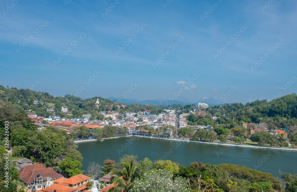 Panoramic View Of Kandy City, Sri Lanka. Kandy Is The Second Largest City In Sri Lanka After Colombo And It Was The Last Capital Of The Ancient Kings Era Of Sri Lanka