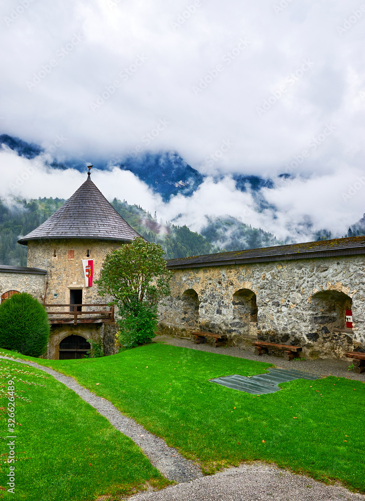 Visiting Hohenwerfen castle on a rainy day