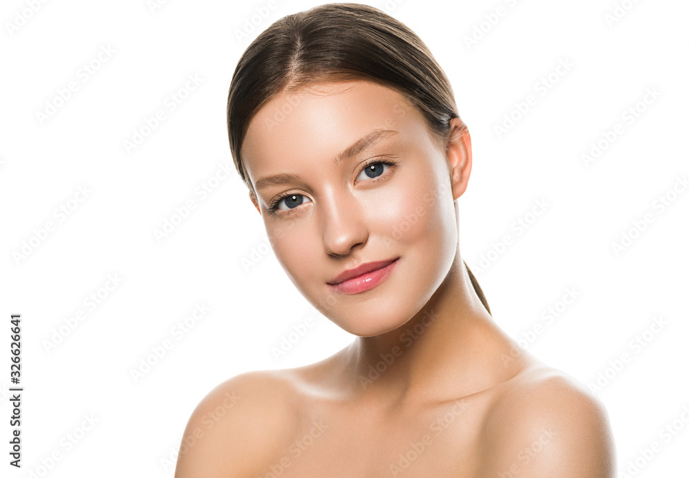 Woman face clean skin without make up fresh clean beauty model Woman face clean skin without make up fresh clean beauty model
